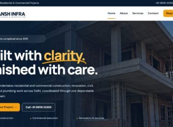 Ansh Infra Website Screenshot