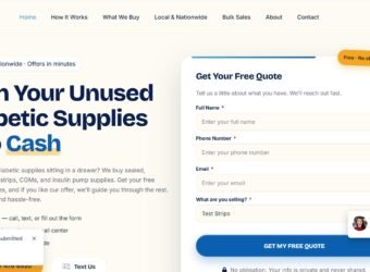 Diabetic Supply Exchange Website Screenshot