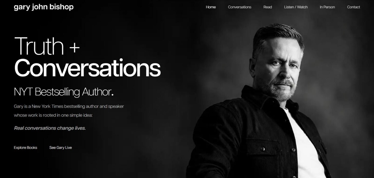 Gary John Bishop Website Screenshot