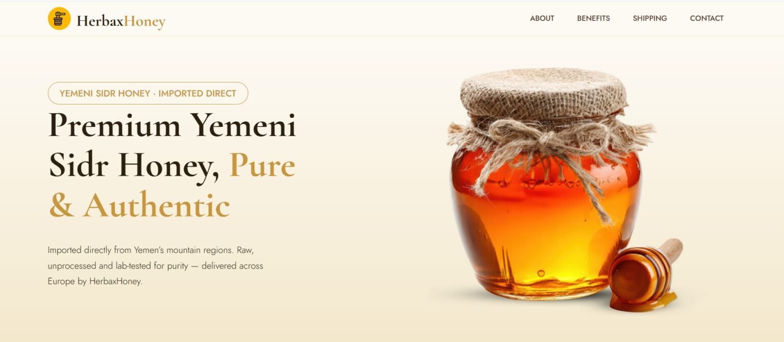 Herbax Honey Website Screenshot
