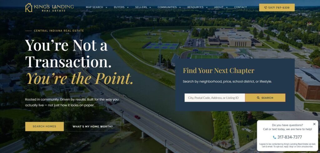Kings Landing Real Estate Website Screenshot