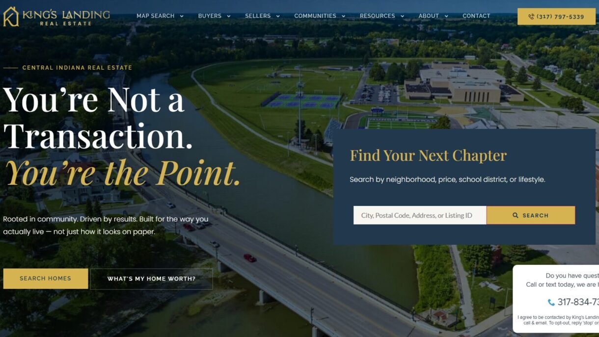Kings Landing Real Estate Website Screenshot