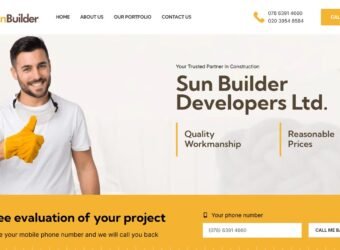 Sun Builder Website Screenshot